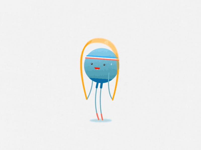 Ropeskipping animation design illustration simple