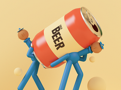 Beer 3d abstract animation beer characterdesign cinema4d design illustration