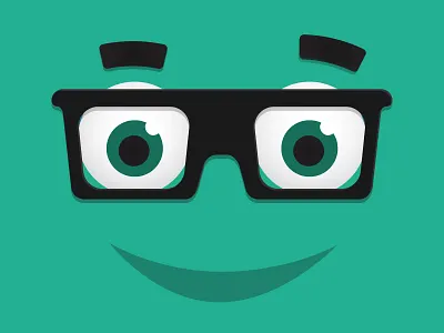 Nerd Vector design designer drawing eyes glasses green illustraion nerd vector