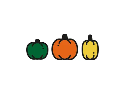 Pumpkins autumn fall flat harvest october orange pumpkins vector