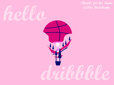 Hello Dribble hello dribbble illustration vector