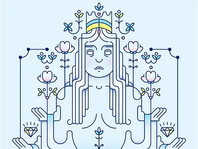 Ceres Gods abstract abstract art art decorative female feminism floral gods illustration line art minimalism nature