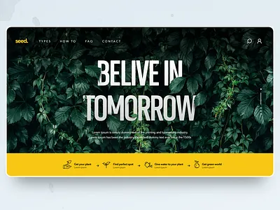 Concept design of planting website behance clean concept creative design designinspiration desktop interface ivy minimalism nature seed simplicity ui uitrends userexperience uxdesign web webdesign website