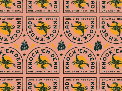 Scorpion Fighter badge boxing caribou creative illustration laura prpich logo monoline scorpion