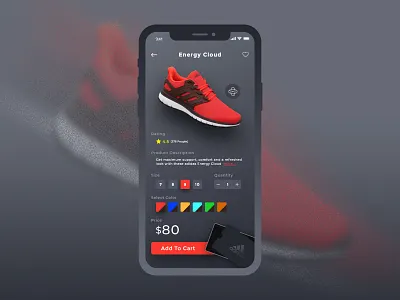 Adidas_Shoes_Ecommerce_App Ui adidas adobe xd app branding buy design ecommerce app illustration logo photoshop sales shoes shop ui ui ux