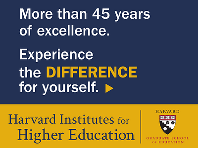 Harvard Graduate School of Education Web Advertisement academic advertising advertising design branding design graphic design harvard web ads web graphic