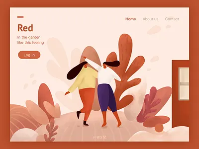 autumn illustration ui web