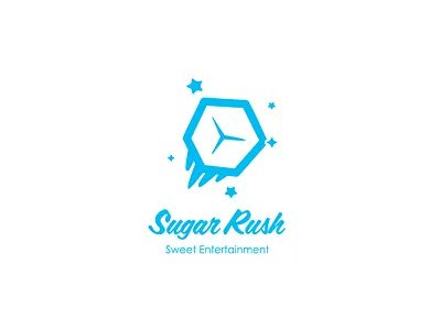 Sugar Rush branding design flat icon identity illustration logo minimal typography vector