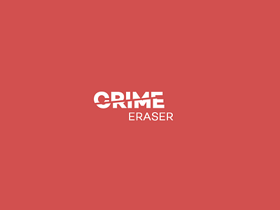 Crime Eraser design flat illustration logo ui vector