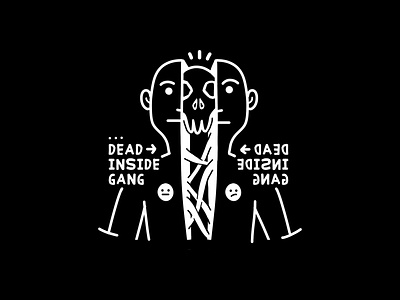 Dead Inside Gang (Shirt Design) design doodle drawing graphic illustration malaysian outline photoshop wacom