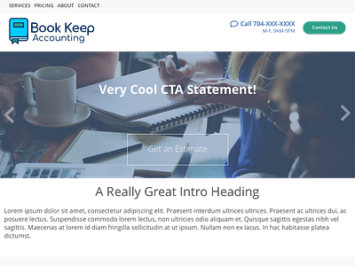 Book Keep Accounting website logo mock up web design web development