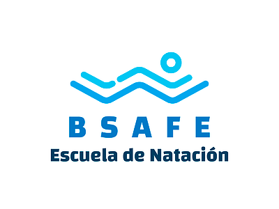 BSAFE blue illustraor logotype logotypedesign natacion swiming swimming pool