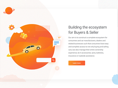 Vision cars concept ecosystem illustration mission vision web