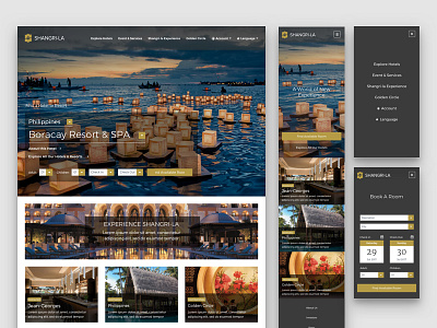 Shangri-La Hotels + Resorts - Responsive Web Redesign booking cx hotel responsive design ui ux web design