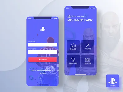 Playstation App Concept- IPhoneX adobexd animation concept freebie games ios iphonex playstation sports ui ui kit user interface