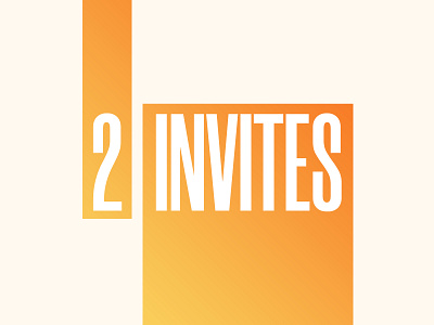 2 Dribbble Invites boxes color block dribbble gradient invite invites invitiation number 1 player