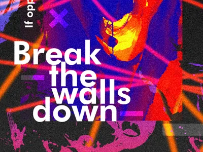 Wall design poster art street art typogaphy