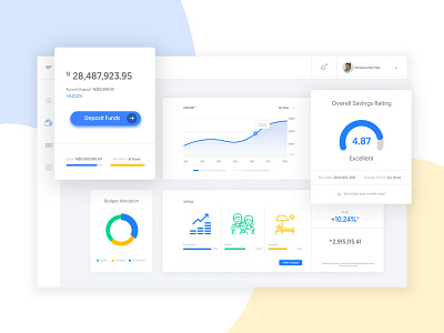 Savings Portal Dashboard clean dashboad design finance funds minimal money naira prototype savings ui