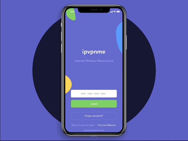 IPVPNme Service andorid animation app courful interface animation ios kite compositor map mobile animation shape animation ui ux violet vpn zoom