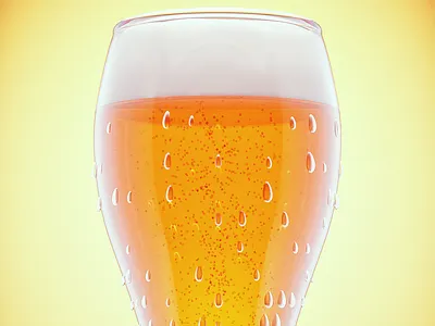 Glass of beer blender3d conept cycles design illustration material portfolio product studio visualization