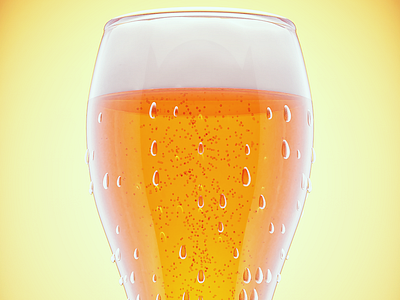 Glass of beer blender3d conept cycles design illustration material portfolio product studio visualization