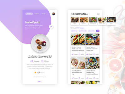 Haute Cuisine App app cuisine design food app iphone ui ux