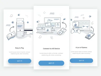 Onboarding for Digital Distribution Platform clean design digital illustration mobile onboarding onboarding screen platforms ui ui ux design ux