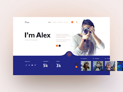 portfolio web exploration #01 clean colors concept creative design fluent grid interface landing page layout minimal photographer portfolio trend typography ui ux visual web