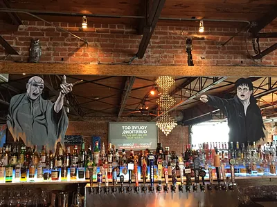 Batboy and Leather Face Battle gouache harrypotter portrait voldemort