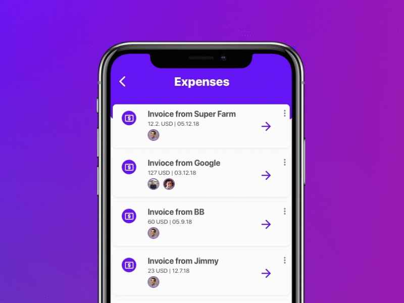 Swipe app design ui ux