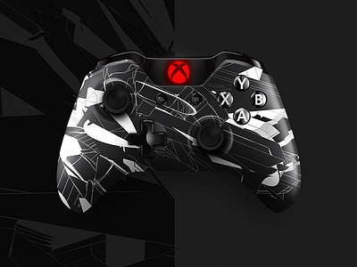 XBOX: Skin - Vecturbo01R abstract black design game pattern vector art xbox