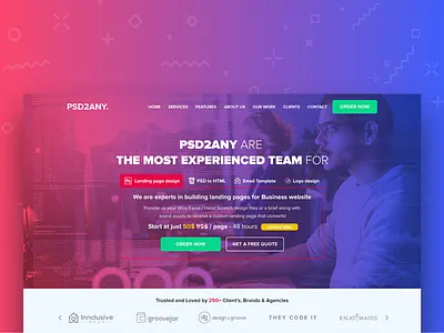 Psd2any admin panel bootstrap email banner html prestashop theme psd design shopify ui ux web design website wordpress