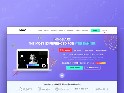 Inno Banner - online banner design website animation gif banner ads banner design ecommerce gif online order slider ui ux web deisgn website