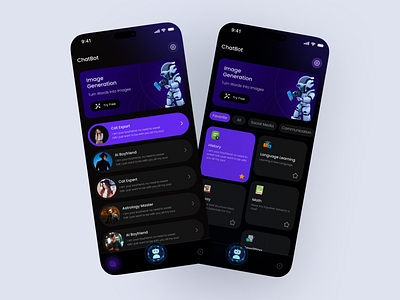 Ai Chat App Design ai ai chat ai design ai voice app app design application artificial inteligence chat gpt mobile app social media app design technology