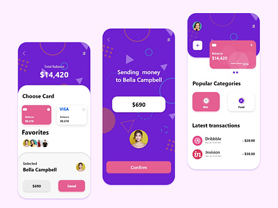 Mobile Banking App graphic design illustration ui ux design vector