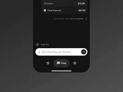 FinChat - Tracking Expenses as Fun as Chatting animation design detail document finance menu mobile money motion payment tracker transfer