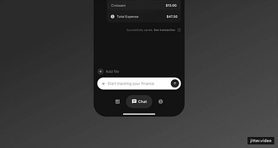 FinChat - Tracking Expenses as Fun as Chatting animation design detail document finance menu mobile money motion payment tracker transfer