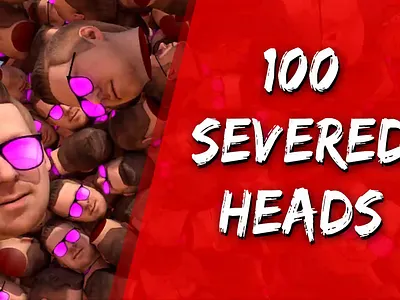 One Hundred Severed Heads 100 3d 3d modeling animated animation c4d heads motion graphics