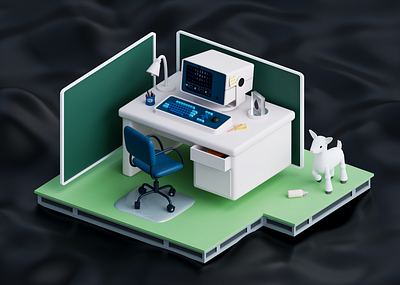 Severance 3d apple tv blender computer diorama interior design lumon modelling office room severance technology