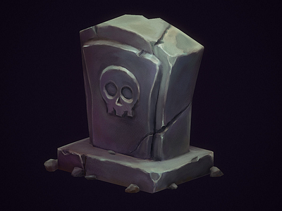 Tombstone 3d cartoon concept