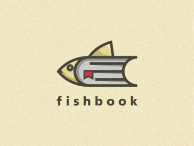 Fishbook design film logo music sketch vector