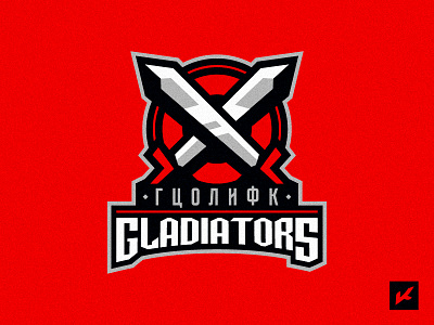 "Gladiators" GCOLIFK emblem hockey logo shield sport sword team warrior