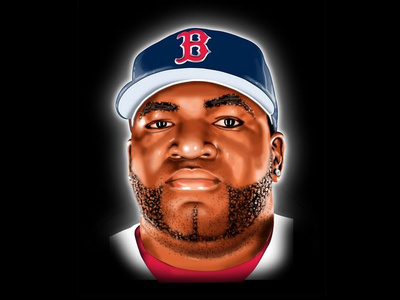 David Ortiz Illustration baseball illuatration red sox