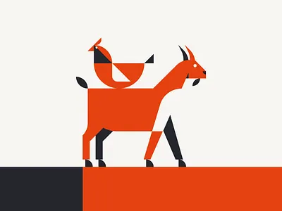 Farm Animals animal chicken geometric goat graphic design illustration