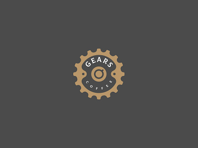 Gear Coffee bicycle brand branding cajva coffee design emblem gears identity logo mark shop vector