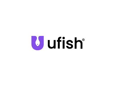 U Fish andriod app branding design fish fish logo flat flat design identity logo logo a day minimal app minimalism minimalist minimalist design mobile negative space logo purple ui ux