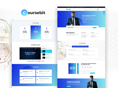 Coursebit — Bitcoin Trading Elementor Template bitcoin corporate courses cryptocurrency elementor finance finance business ico token web development wordpress