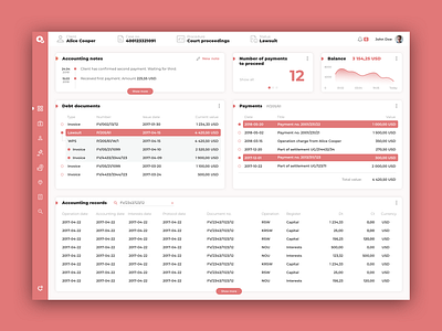 Debt collection app bookkeeping module accounting app bookkeeping debt debt collection design finance app payments ui ux widgets