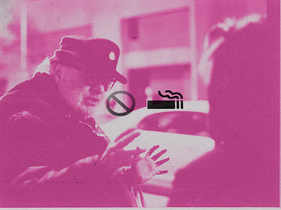 No Smoking design photography risograph smoking