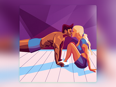 Fit Couple design fashion fitness flat graphic illustration inspiration sport summer ui vector web